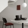 Menu HARBOUR COLUMN Stół Okrągły 60 cm Czarny - Blat Marmurowy Biały