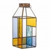 Bloomingville DREW Metalowy Lampion z Kolorowym Szkłem