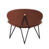 Aytm SEMPER Krzesło Lounge Czarne / Siedzisko Skóra Ciemnobrązowa Java Brown 9002