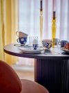 Bloomingville PORTO Okrągły Stół z Drewna Mango 90 cm / Czarny