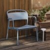 Muuto LINEAR OUTDOOR Stalowy Fotel Ogrodowy Lounge - Zewnętrzny / Pomarańczowy