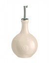 Emile Henry KITCHEN Ceramiczna Butelka do Oliwy, Octu 400 ml Kremowa