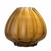 Bloomingville LEZANNE Szklany Wazon do Kwiatów 22 cm / Brązowy
