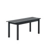 Muuto LINEAR Ławka Ogrodowa / Stalowa 110 cm Czarna