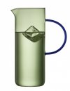 Lyngby Glass TORINO Dzbanek do Wody 1,1 l Zielony / Uchwyt Niebieski
