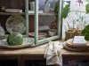 Bloomingville HAZEM Witryna - Szafa z Efektem Postarzania / Zielona