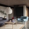 Muuto COUPLE Stolik Kawowy z Ceramicznym Blatem 84x80 cm / Jasny Dąb - Blat Gładki Taupe