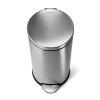 Simplehuman HOME Pedałowy Kosz na Śmieci 30 l Srebrny Matowy