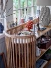 Bloomingville NATIKA Lampa Stołowa z Lnianym Abażurem / Odcień Naturalny