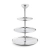 Georg Jensen ALFREDO Etażerka Stalowa 3-Piętrowa / Srebrna Polerowana