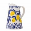 Bloomingville MAXIMA Ceramiczny Dzbanek 1,4 l w Cytryny / Niebieski