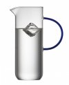 Lyngby Glass TORINO Dzbanek do Wody 1,1 l Bezbarwny / Uchwyt Niebieski