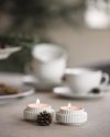 Lyngby Porcelain LYNGBY Świecznik Tealight 6,5 cm Biały 2 Szt.