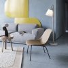 Muuto FIBER LOUNGE Fotel Tapicerowany - Rama Metalowa / Szary Tkanina Remix 133