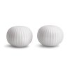 Kähler HAMMERSHØI Porcelanowa Solniczka i Pieprzniczka / Biała
