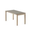 Muuto COUPLE Stolik Kawowy z Ceramicznym Blatem 84x40 cm / Jasny Dąb - Blat Wavy Taupe