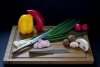 Chroma TYPE 301 Nóż Santoku, Nóż do Obierania - Zestaw 2 Noży
