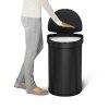 simplehuman Kosz na śmieci 45 L SENSOR LINER POCKET Półokrągły z Czujnikiem Ruchu / Czarny