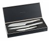 Chroma TYPE 301 Nóż Santoku, Nóż do Plastrowania, Nóż do Obierania - Zestaw 3 Noży