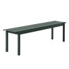 Muuto LINEAR Ławka Ogrodowa / Stalowa 170 cm Ciemnozielona