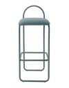 Aytm ANGUI Krzesło Barowe 92,5 cm - Hoker / Niebieski DUSTY BLUE BOUCLÉ