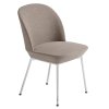 Muuto OSLO Krzesło Tapicerowane - Beżowe / Rama Chromowana (Tkanina Ocean 32)