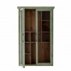 Bloomingville HAZEM Witryna - Szafa z Efektem Postarzania 80 cm / Zielona