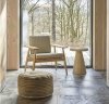 Villa Collection VAREL Okrągły Stolik Pomocniczy / Naturalny