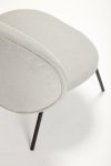 Hubsch LOUNGE Fotel z Obiciem Welurowym / Szary