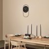Andersen Furniture A-WALL Drewniany Zegar Ścienny w Metalowej Ramie / Czarny