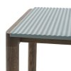 Muuto COUPLE Stolik Kawowy z Ceramicznym Blatem 84x80 cm / Ciemny Dąb - Blat Gładki Niebieski Pale Blue