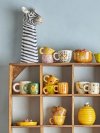 Bloomingville KITTIE Ceramiczny Zestaw Naczyń dla Dzieci z Motywem Kotka / 3 El.