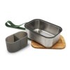 black+blum CLASSIC Stalowy Lunchbox L / Oliwkowy