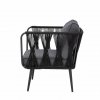 Bloomingville PAVONE Fotel Ogrodowy / Czarny