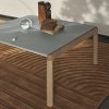 Muuto COUPLE Stolik Kawowy z Ceramicznym Blatem 84x40 cm / Ciemny Dąb - Blat Gładki Niebieski Pale Blue