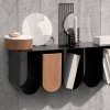 Kristina dam studio CURVED Stalowa Półka Ścienna 80 cm / Biała