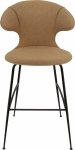 Umage TIME FLIES Hoker - Tapicerowane Krzesło Barowe na Czarnych Nogach 112 cm / Brązowe
