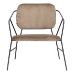 House Doctor KLEVER Krzesło Lounge Chair - Brązowe