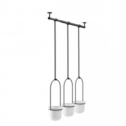 Umbra TRIFLORA Potrójny Kwietnik Wiszący - Czarno/Biały