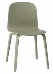 Muuto VISU Krzesło Drewniane - Zielone Dusty Green 2 Szt.