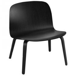 Muuto VISU LOUNGE Krzesło Drewniane - Czarne