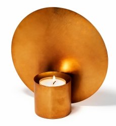 Philippi LONELY Świecznik Tealight Okrągły - Złoty