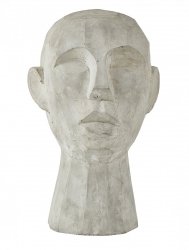 Villa Collection TALVIK Figura - Rzeźba Dekoracyjna 30 cm Głowa Szara