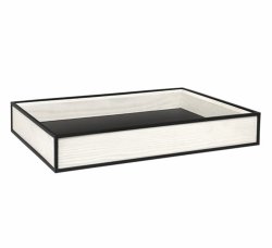 by Lassen FRAME Taca Dekoracyjna 45 cm / Czarna - Kremowa