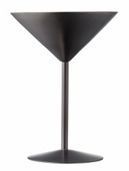 Lyngby Glass STEEL Stalowe Kieliszki Koktajlowe do Martini 250 ml 2 Szt. Czarne