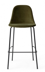 Menu HARBOUR SIDE Krzesło Barowe 112 cm Hoker Czarny - Siedzisko Tapicerowane Zielone