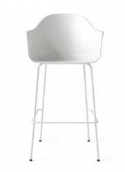 Menu HARBOUR Krzesło Barowe 112 cm Hoker Jasnoszary - Siedzisko Białe