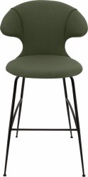 Umage TIME FLIES Hoker - Tapicerowane Krzesło Barowe na Czarnych Nogach 112 cm / Zielone