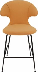 Umage TIME FLIES Hoker - Tapicerowane Krzesło Barowe na Czarnych Nogach 102 cm / Pomarańczowe