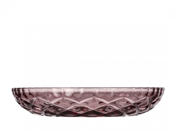Lyngby Glass SORRENTO Szklane Talerze Deserowe 16 cm 4 Szt. / Różowe